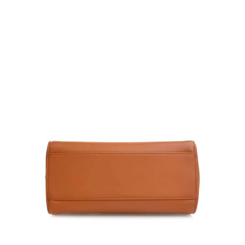 Fendi Mini Leather Iconic Peekaboo Satchel Brown Leather Good condition - Inside View