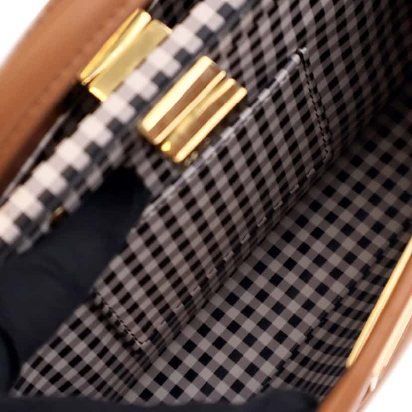Fendi Mini Leather Iconic Peekaboo Satchel Brown Leather Good condition - Box View