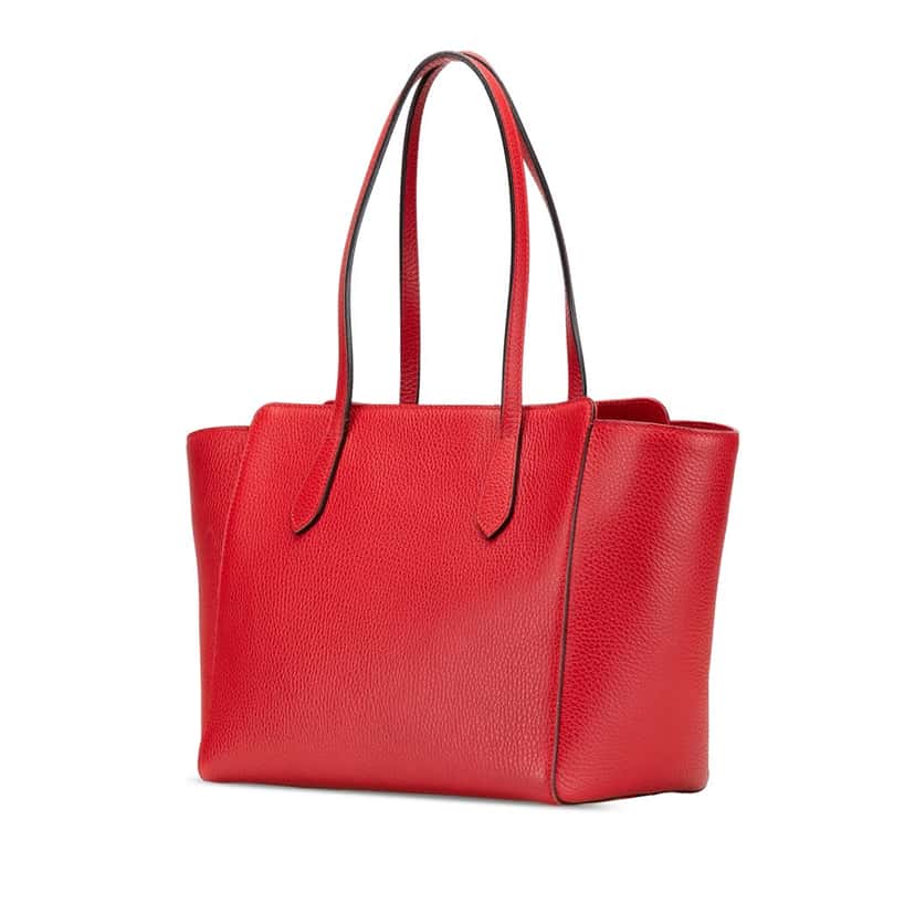 Gucci Medium Leather Swing Tote Red Leather Very good condition - Back View