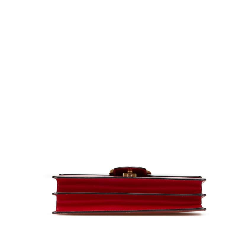 Gucci Medium GG Marmont Leather Chain Flap Red Leather Good condition - Inside View