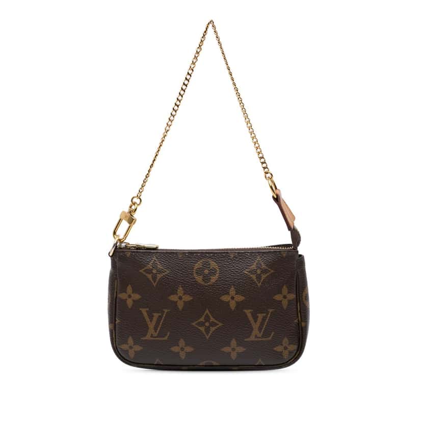 Louis Vuitton Monogram Mini Pochette Accessoires Brown Canvas Good condition - Front View