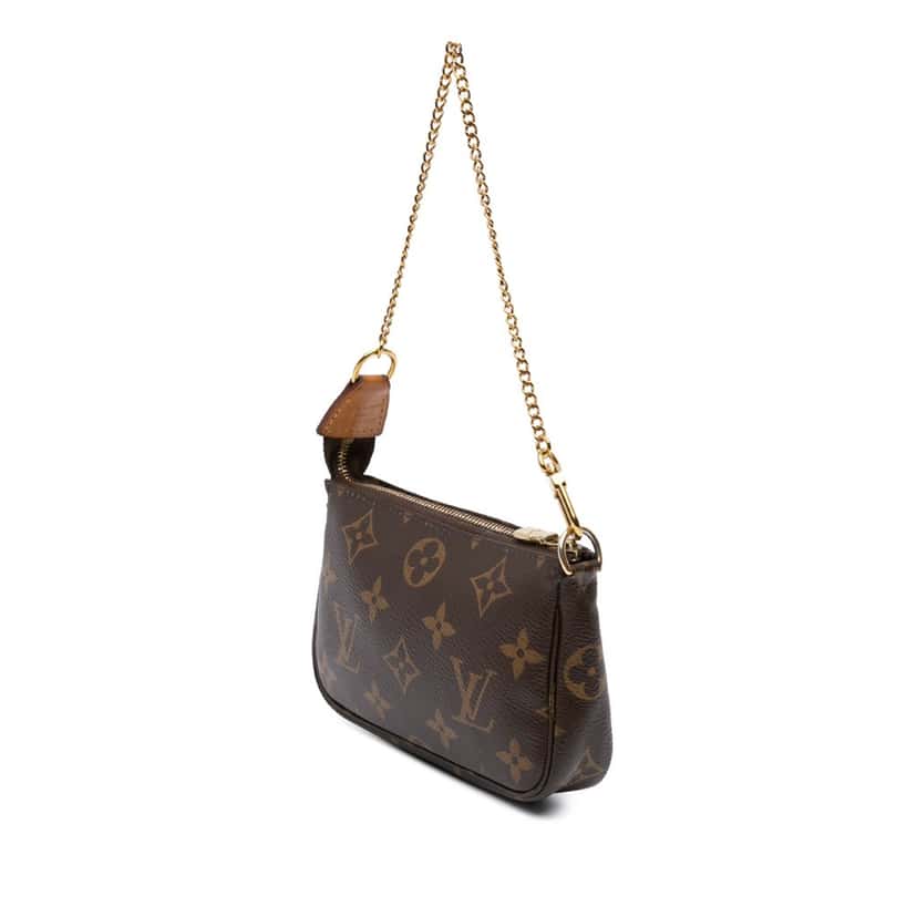 Louis Vuitton Monogram Mini Pochette Accessoires Brown Canvas Good condition - Back View