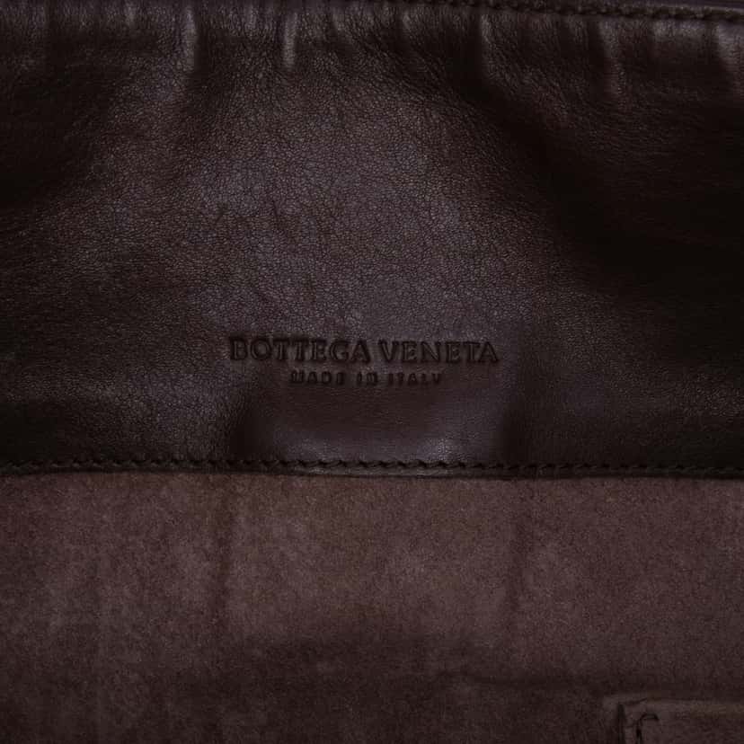 Bottega Veneta Intrecciato Trimmed Nappa Satchel Brown Leather Good condition - Box View