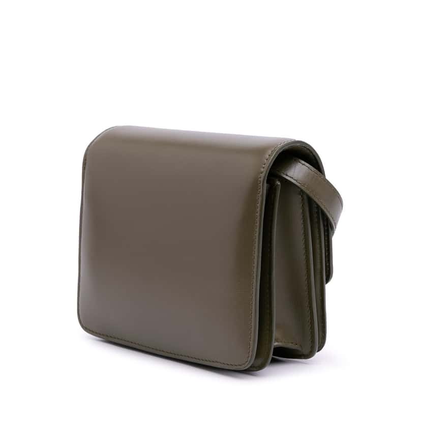 Celine Small Calfskin Classic Box Brown Leather Good condition - Back View