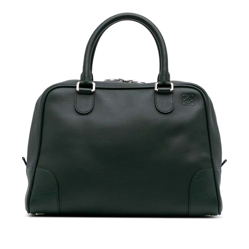 Loewe Large Amazona 75 Handbag Green Leather Good condition - Front View