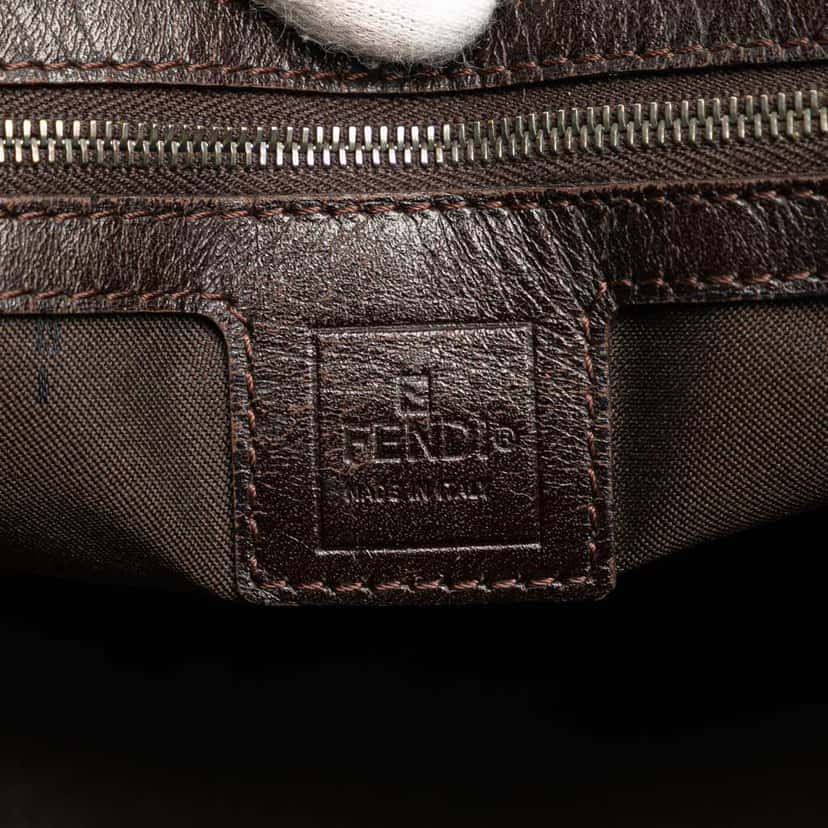 Fendi Small Zucca Canvas Twins Tote Brown Canvas Good condition - Box View