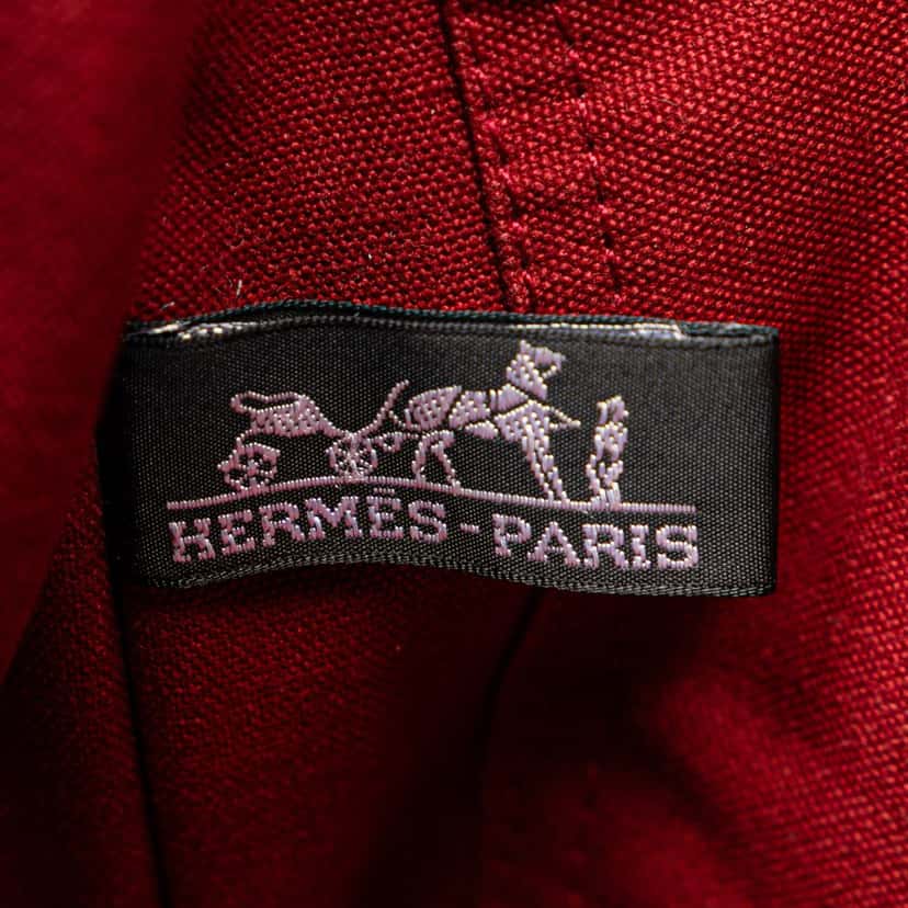 Hermès Canvas Fourre Tout PM Red Canvas Good condition - Box View