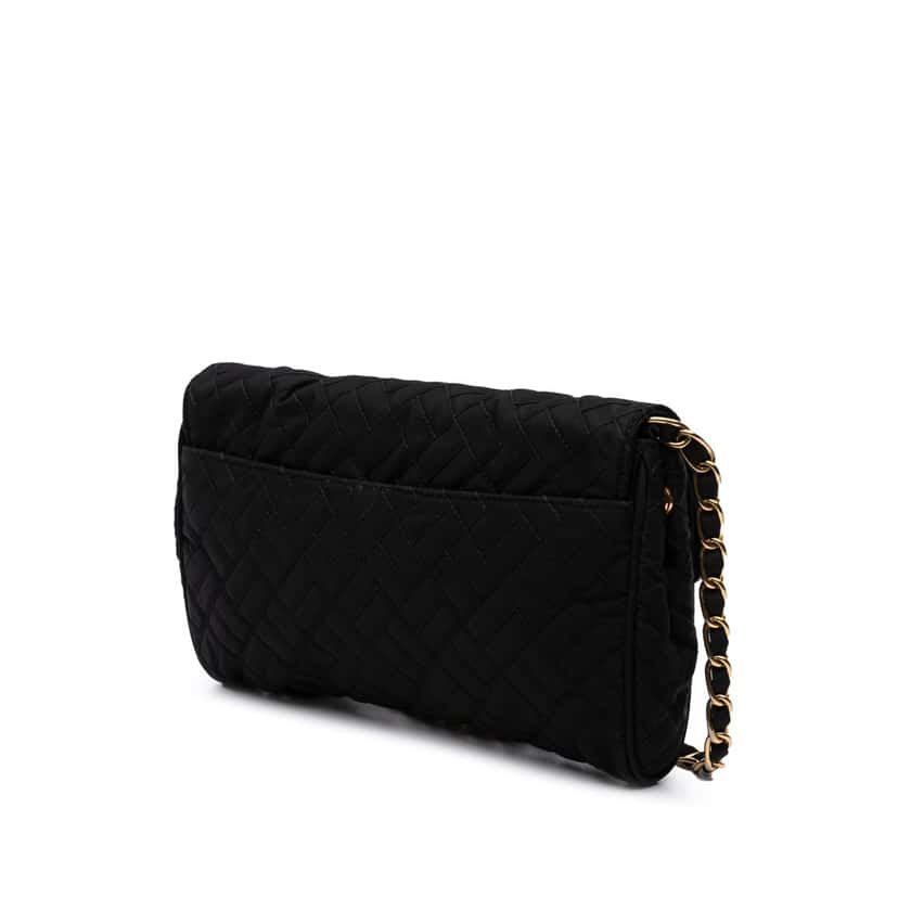 Prada Impuntu Tessuto Chain Crossbody Black Good condition - Back View