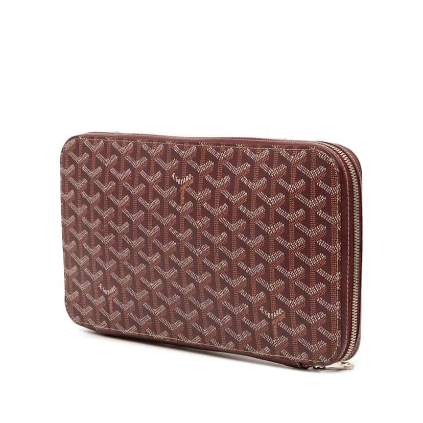 Goyard Goyardine Opera Travel Wallet Red Canvas Good condition - Back View