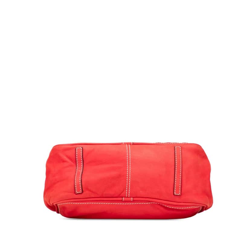 Loewe Nubuck Anagram Madrid Fringe Shoulder Bag Red Leather Very good condition - Inside View