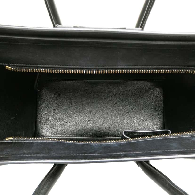 Celine Micro Tricolor Leather Luggage Tote White Leather Good condition - Model View