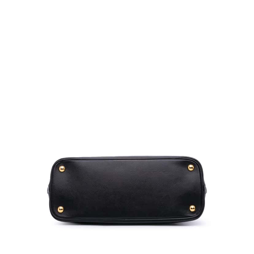Prada Medium Saffiano Lux Promenade Satchel Black Leather Good condition - Inside View