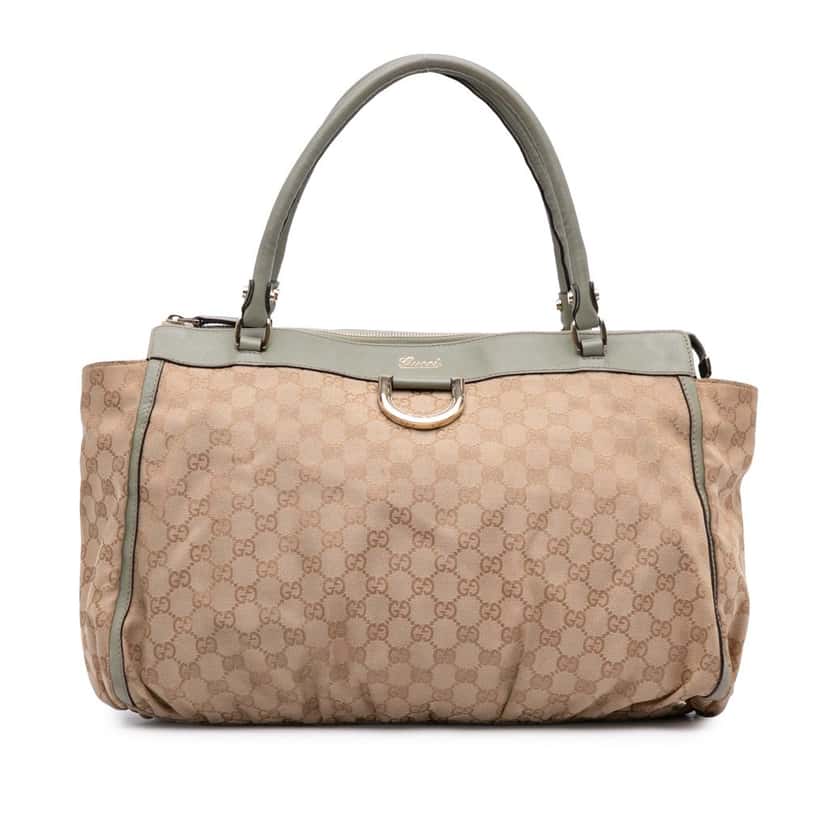 Gucci GG Canvas Abbey D Ring Tote Brown Canvas Good condition - Front View