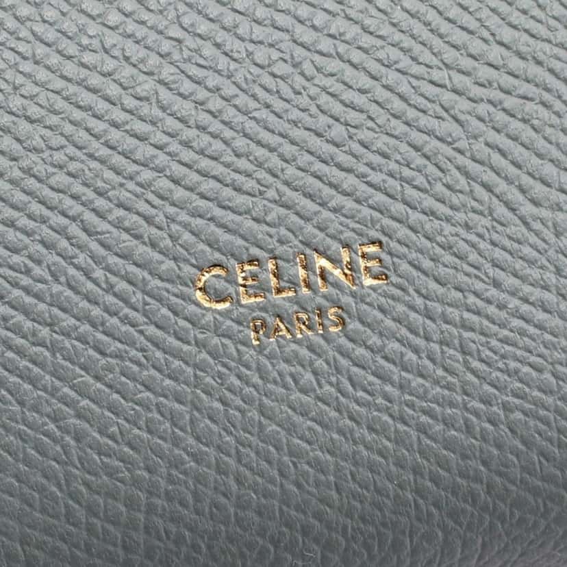 Celine Micro Grained Calfskin Belt Bag Blue Leather Good condition - Box View