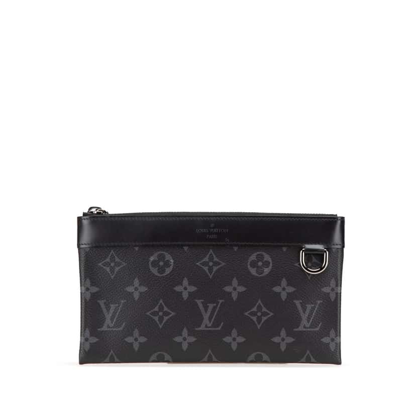 Louis Vuitton Monogram Eclipse Discovery Pochette PM Black Canvas Good condition - Front View