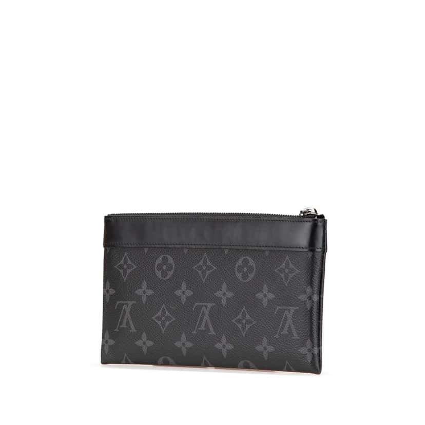 Louis Vuitton Monogram Eclipse Discovery Pochette PM Black Canvas Good condition - Back View
