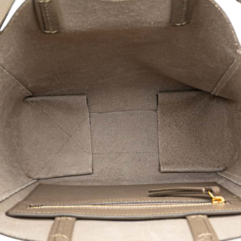 Celine Small Grained Calfskin Vertical Cabas Satchel Brown Leather Good condition - Model View