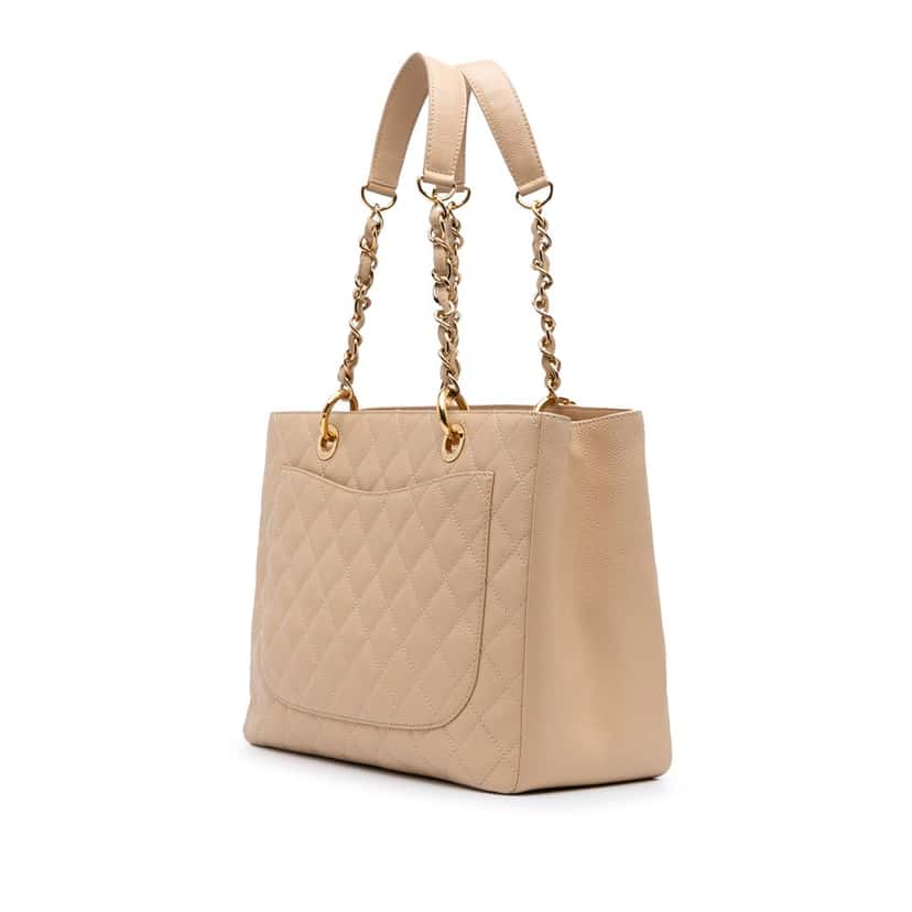 Chanel Caviar Grand Shopping Tote Brown Leather Good condition - Back View