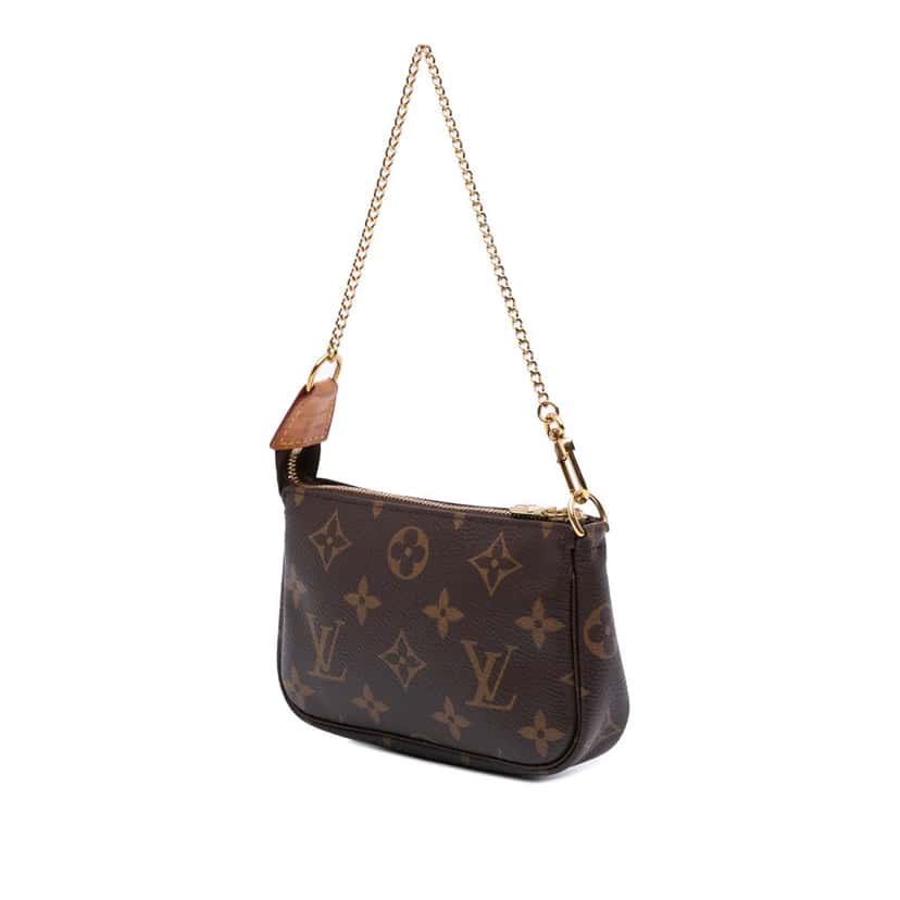 Louis Vuitton Monogram Mini Pochette Accessoires Brown Canvas Good condition - Back View