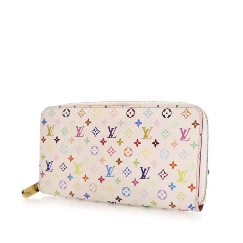 Louis Vuitton Monogram Multicolore Zippy Long Wallet White Canvas Good condition - Model View