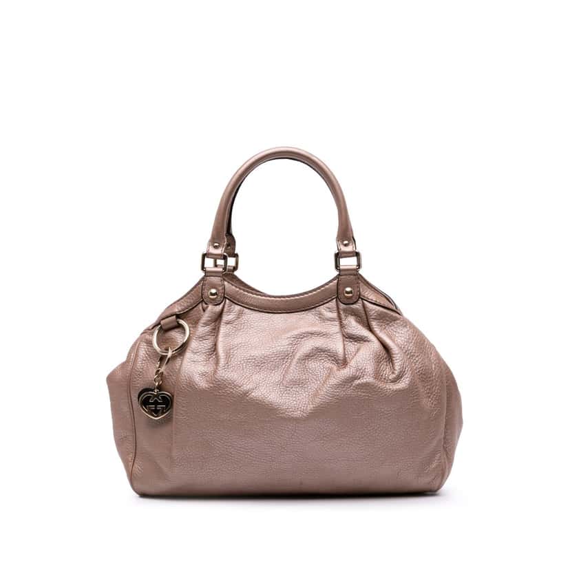 Gucci Medium Calfskin Sukey Tote Gold Leather Good condition - Front View