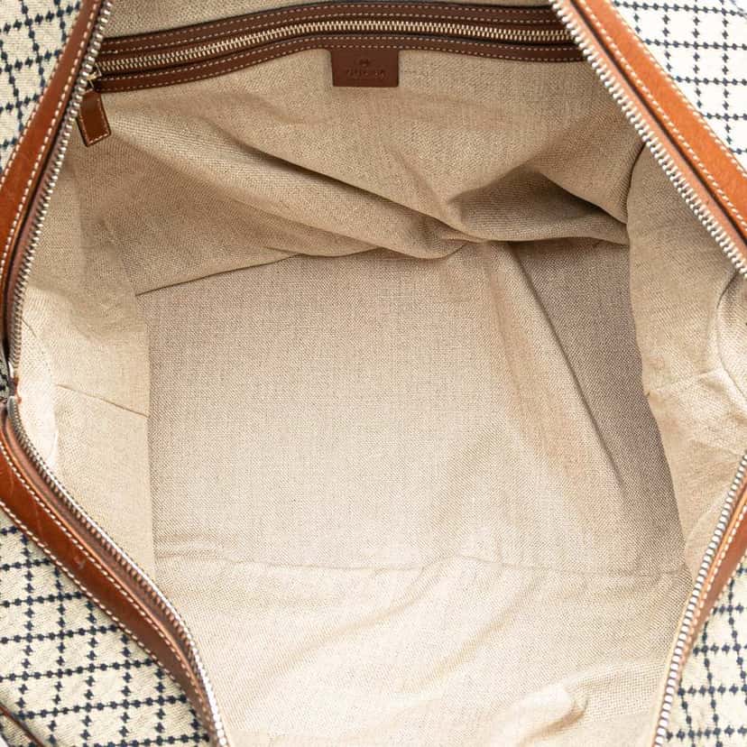 Gucci Diamante Canvas Travel Bag Brown Canvas Good condition - Model View