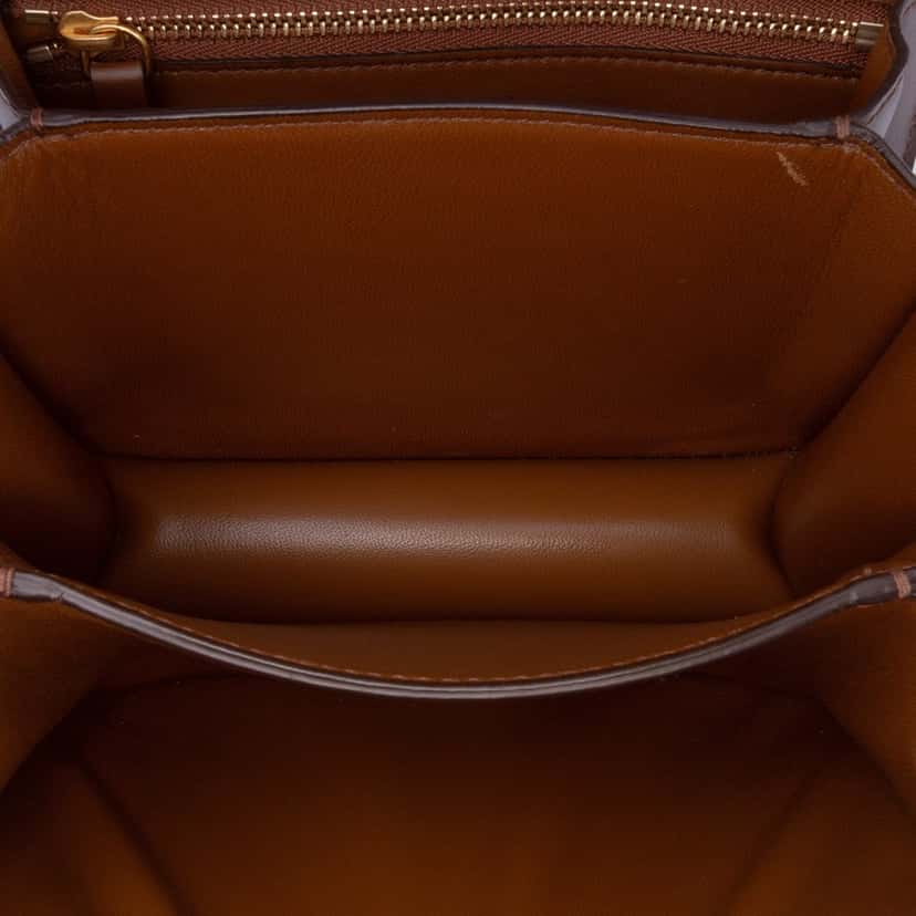Celine Small Calfskin Classic Box Brown Leather Good condition - Model View