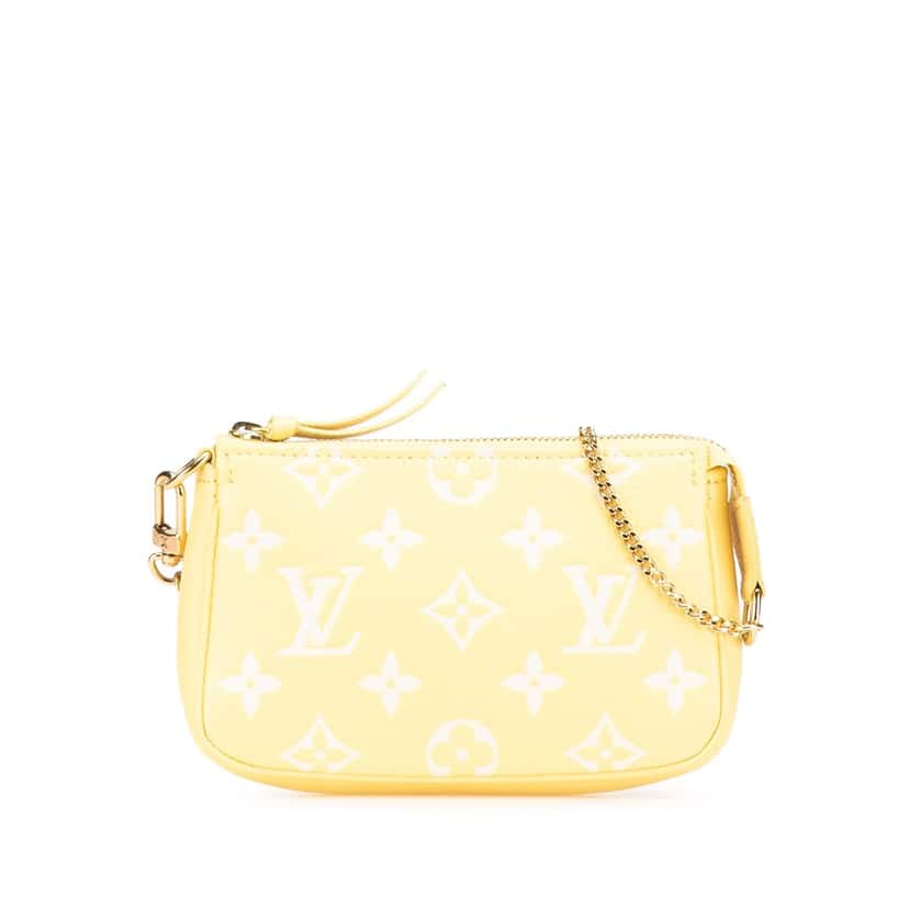 Louis Vuitton Bicolor Monogram Empreinte Mini Pochette Accessoires Yellow Leather Good condition - Front View