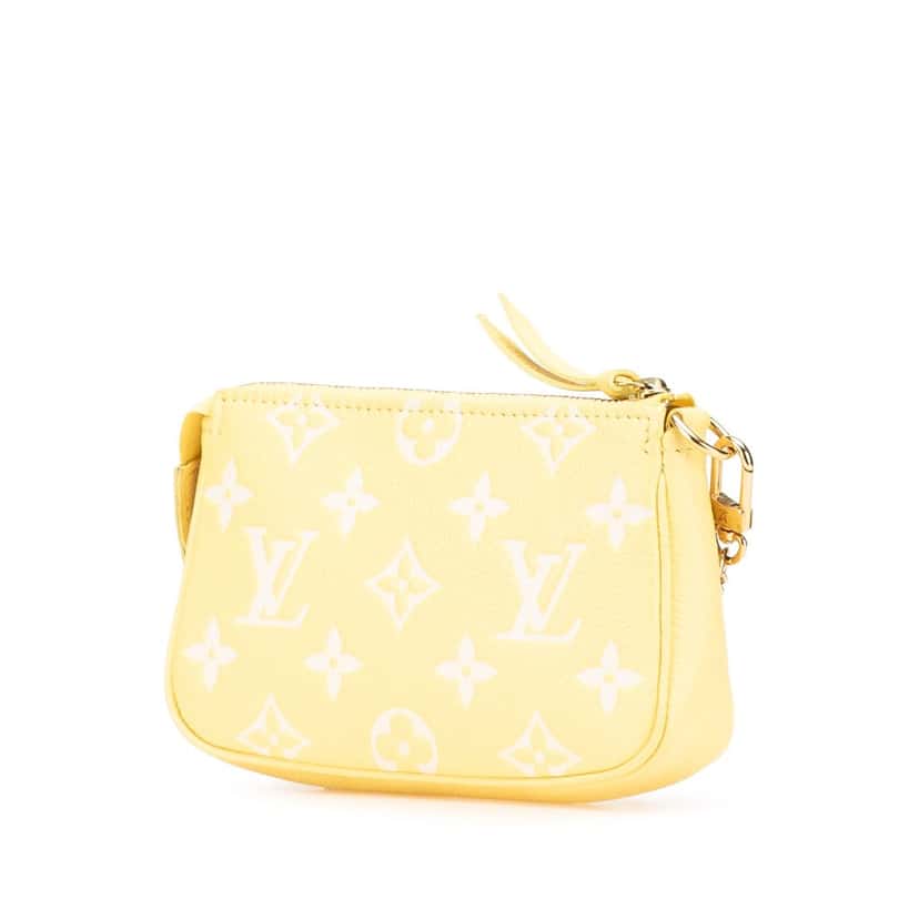 Louis Vuitton Bicolor Monogram Empreinte Mini Pochette Accessoires Yellow Leather Good condition - Back View