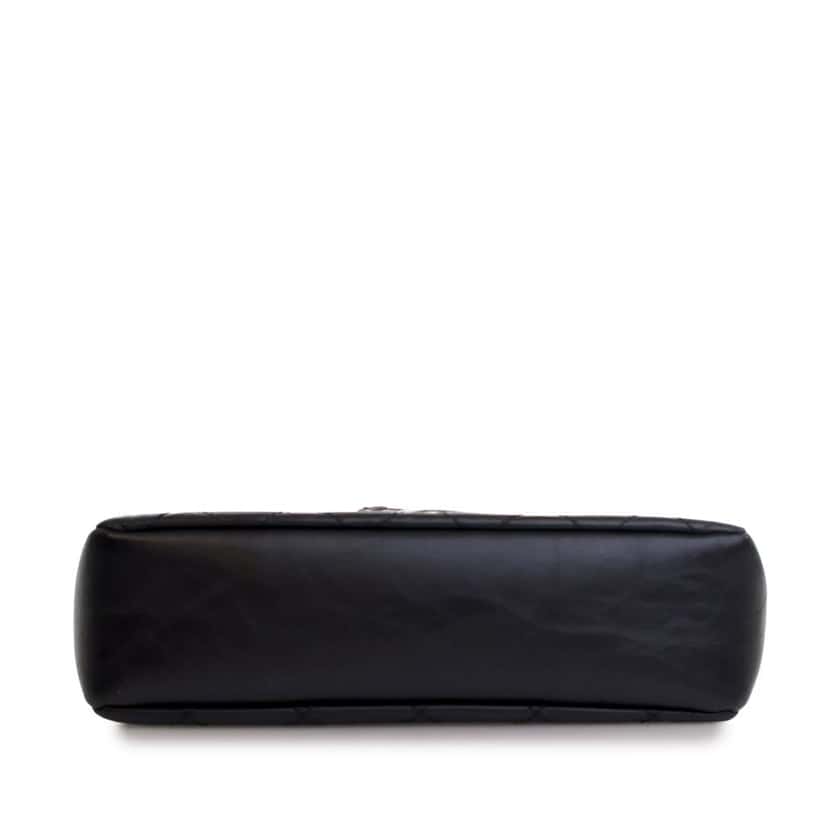 Chanel Quilted Aged Calfskin CC Square Flap Black Leather Good condition - Box View