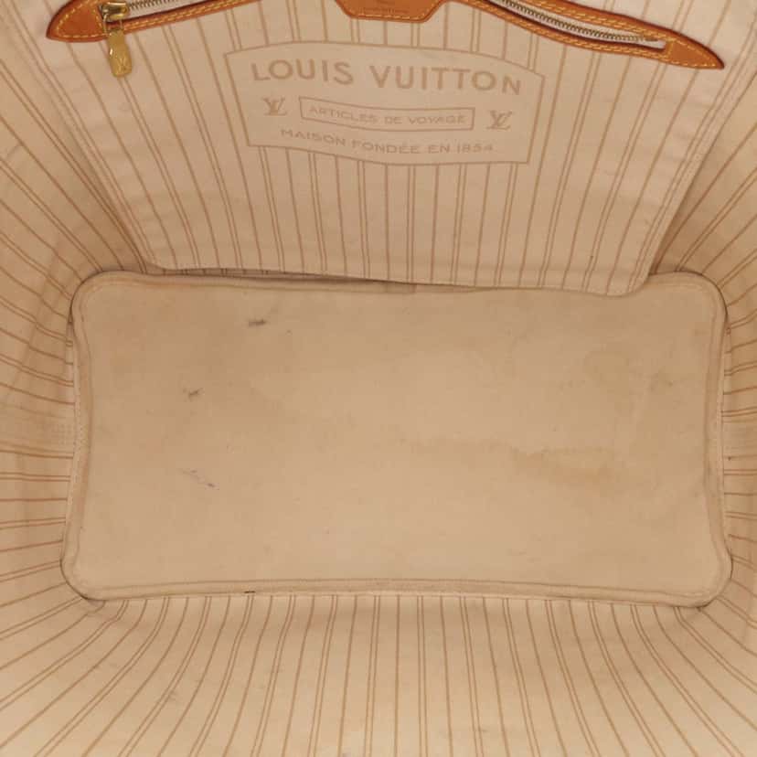 Louis Vuitton Damier Azur Neverfull GM White Canvas Good condition - Model View
