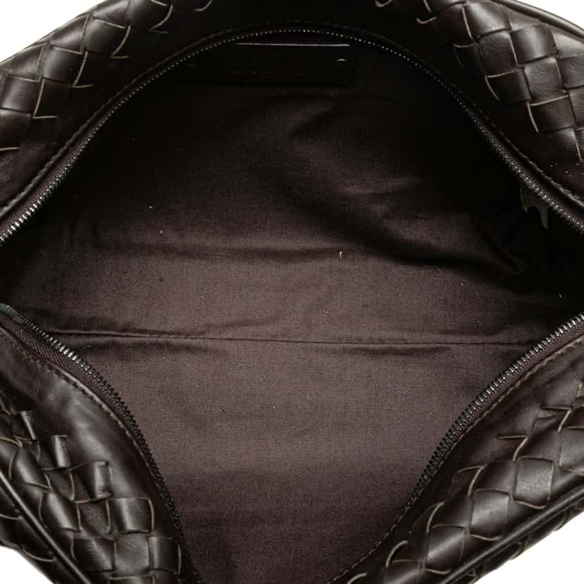 Bottega Veneta Nappa Intrecciato Pouch Brown Leather Good condition - Model View