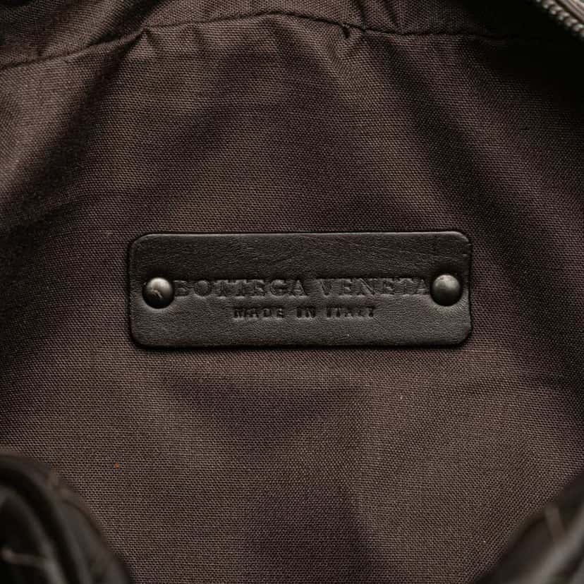 Bottega Veneta Nappa Intrecciato Pouch Brown Leather Good condition - Box View