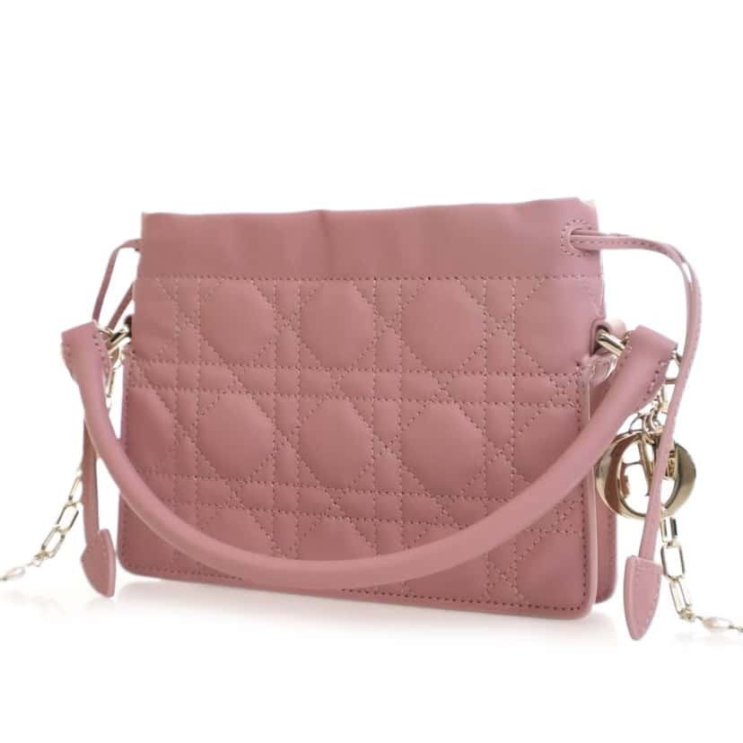 Dior Mini Lambskin Cannage Milly Pink Leather Good condition - Inside View