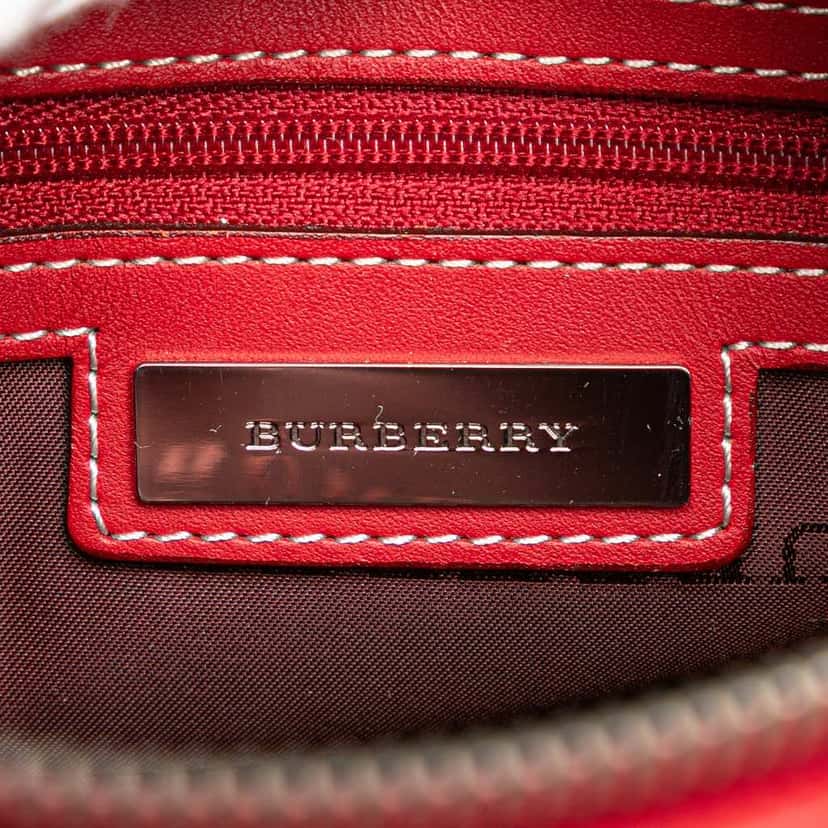Burberry Tonal Check Canvas Crossbody Pink Canvas Good condition - Box View