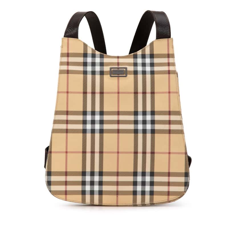 Burberry Nova Check Backpack Brown Good condition - Front View