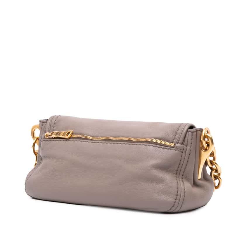 Prada Visone Sfumato Cervo Flap Brown Leather Good condition - Back View
