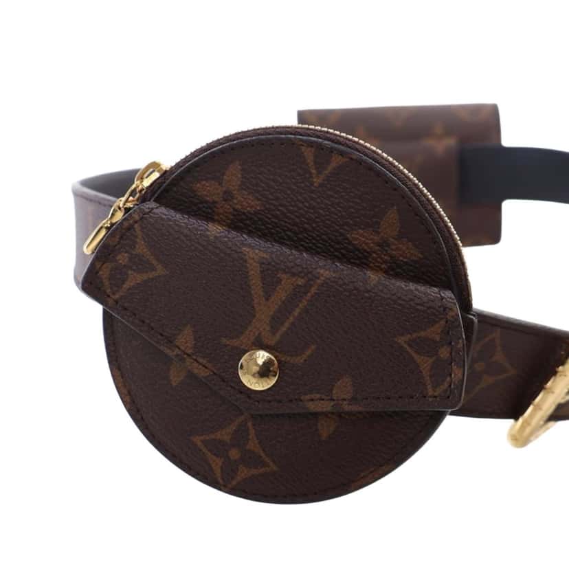 Louis Vuitton Monogram Daily Multi Pocket 30mm Belt Brown Canvas Good condition - Front View