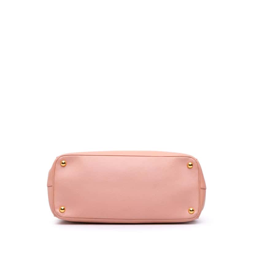 Prada Medium Saffiano Lux Galleria Double Zip Tote Pink Leather Good condition - Inside View