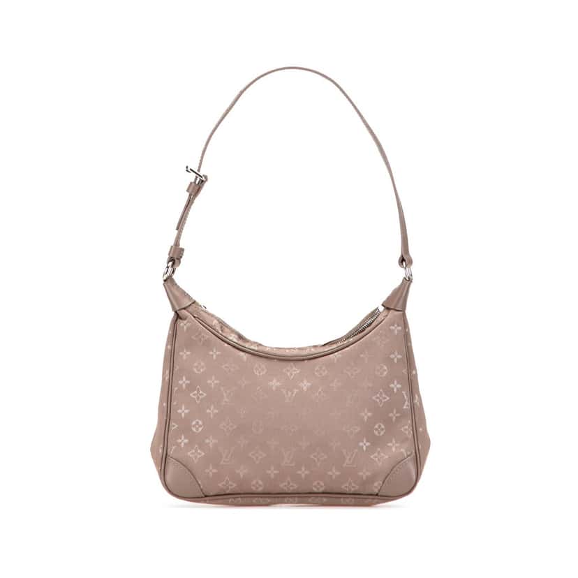 Louis Vuitton Monogram Satin Mini Boulogne Brown Satin Very good condition - Front View