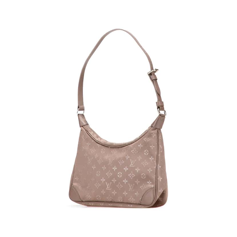 Louis Vuitton Monogram Satin Mini Boulogne Brown Satin Very good condition - Back View
