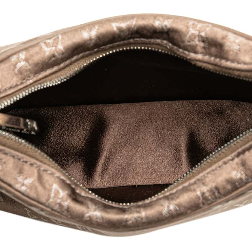 Louis Vuitton Monogram Satin Mini Boulogne Brown Satin Very good condition - Model View