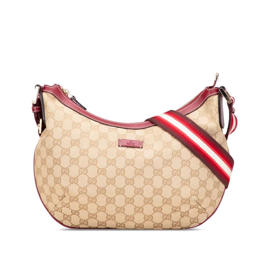 Gucci GG Canvas Web Crossbody Brown Canvas Good condition - Front View