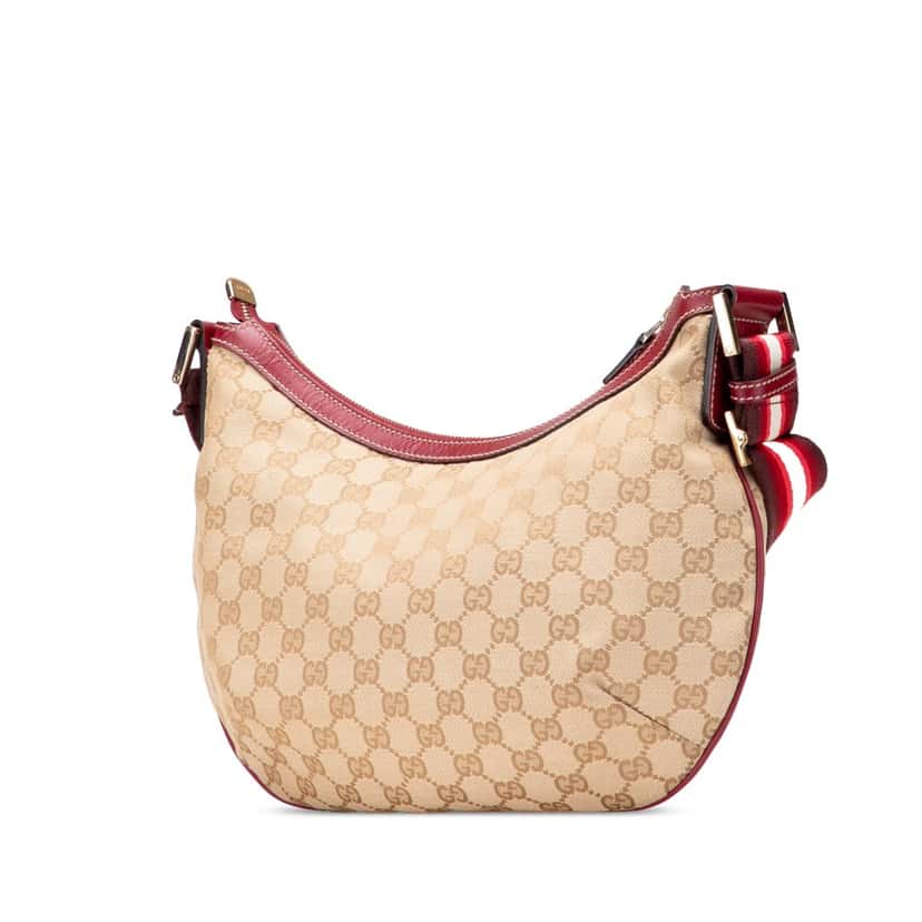 Gucci GG Canvas Web Crossbody Brown Canvas Good condition - Back View