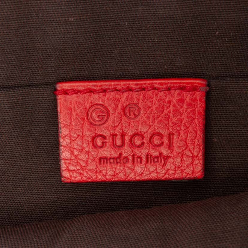 Gucci Mini Leather Web Dome Satchel Red Leather Good condition - Box View