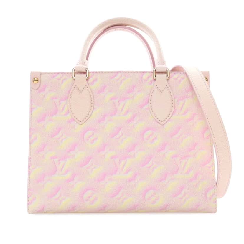 Louis Vuitton Monogram Empreinte Summer Stardust OnTheGo PM Pink Leather Good condition - Front View