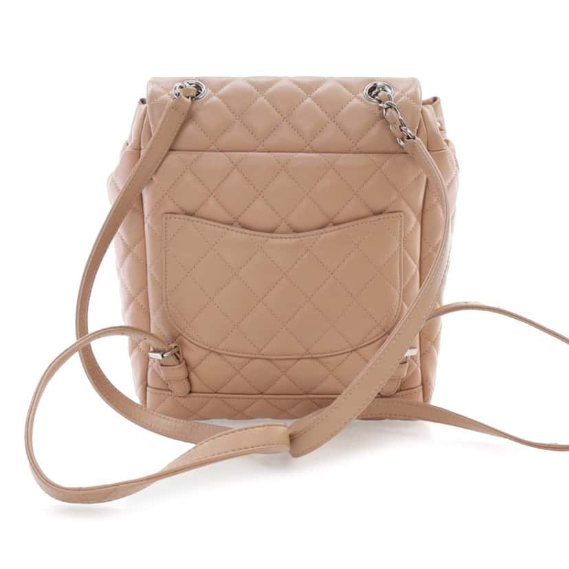 Chanel Small Lambskin Urban Spirit Backpack Brown Leather Good condition - Back View