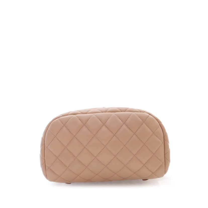 Chanel Small Lambskin Urban Spirit Backpack Brown Leather Good condition - Inside View