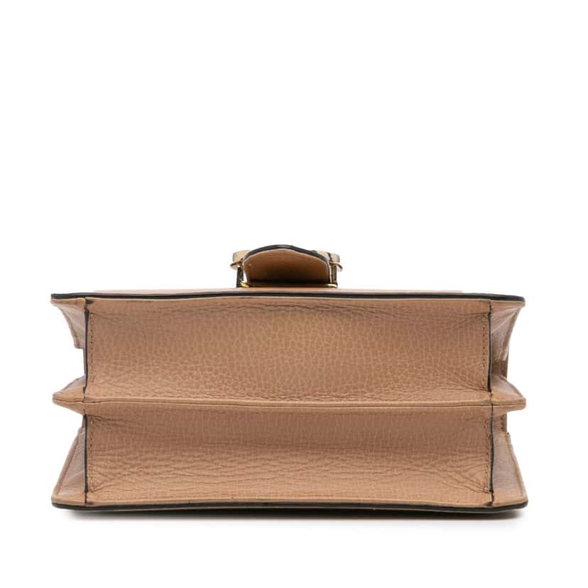 Gucci Small Dollar Calfskin Interlocking G Crossbody Brown Leather Good condition - Inside View