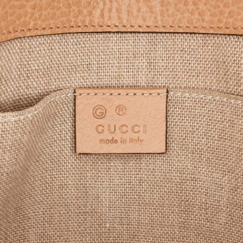 Gucci Small Dollar Calfskin Interlocking G Crossbody Brown Leather Good condition - Box View